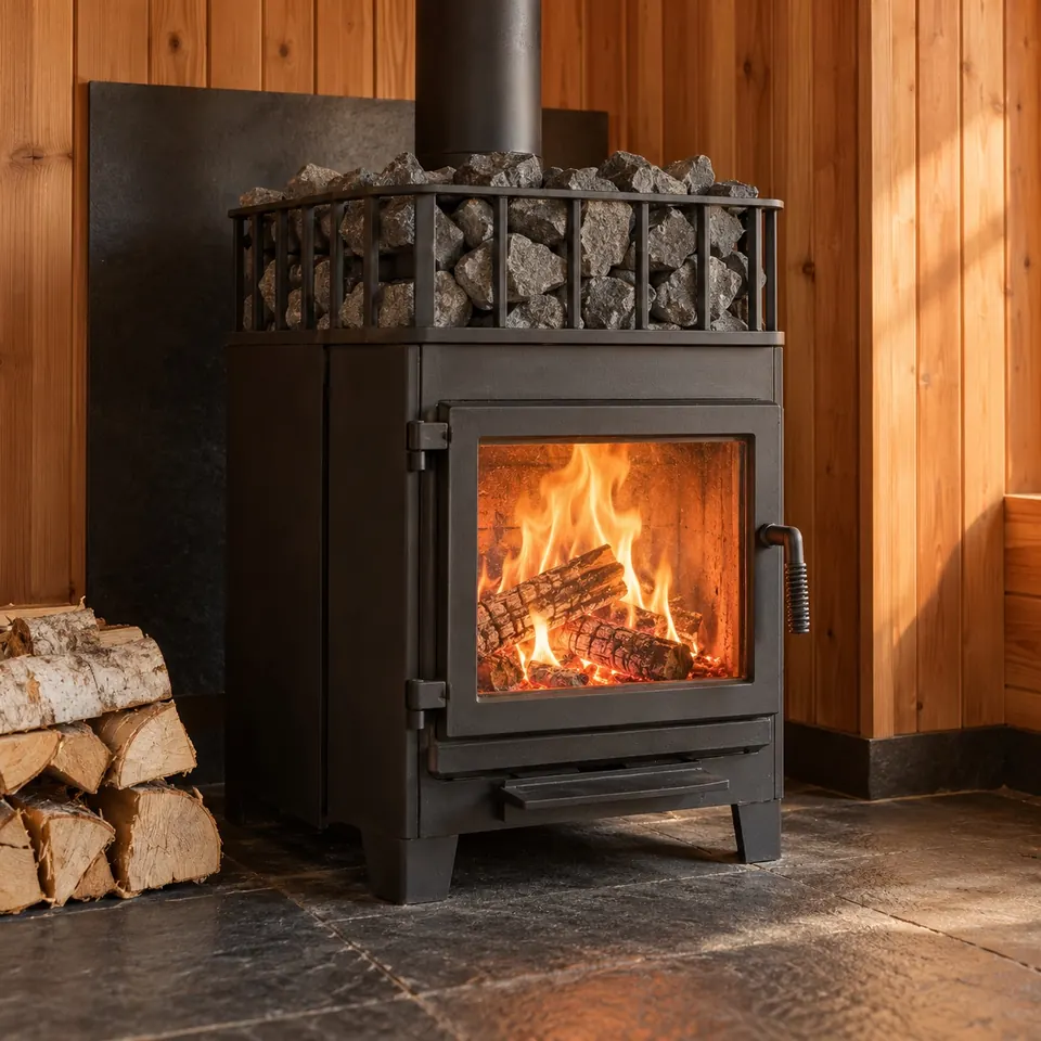 Wood-burning stove option