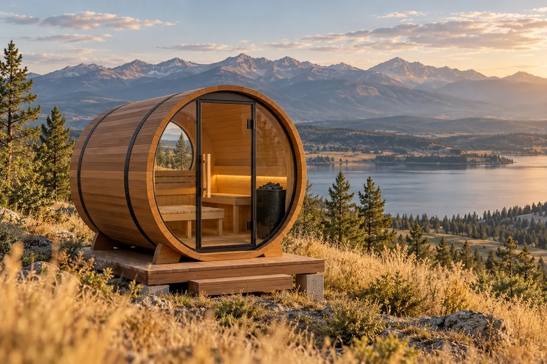 Dutch barrel sauna by Columbia Sauna Co.